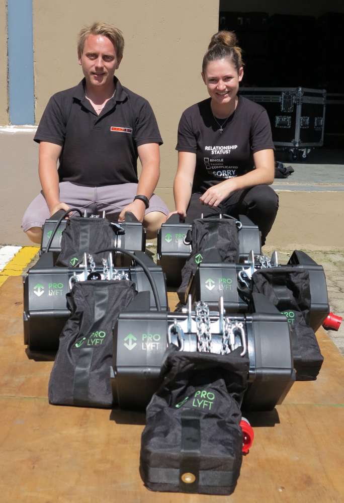 Eventech’s Wynand Veldsman and Tanya Duvenage with their new Prolyft Aetos motors
