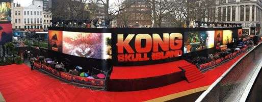 Limited Edition Event Design awarded the red carpet in London’s Leicester Square with a 36m long Kong-worthy video wall