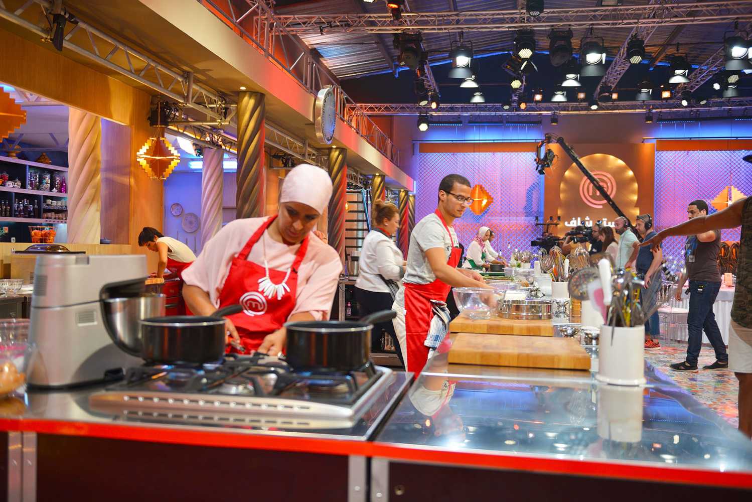 MasterChef Algeria which was recorded in a purpose-built studio and former envelope factory in El Hamis, a suburb of Algiers (photo: Brahim Boucherit, Allégorie Groupe)