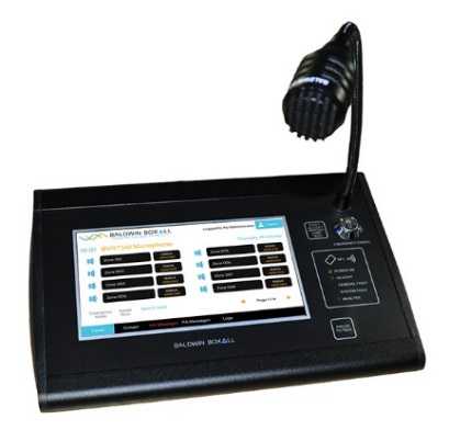 On show at Firex will be the touchscreen microphone, operated via PIN code or NFC, enabling user recognised functionality