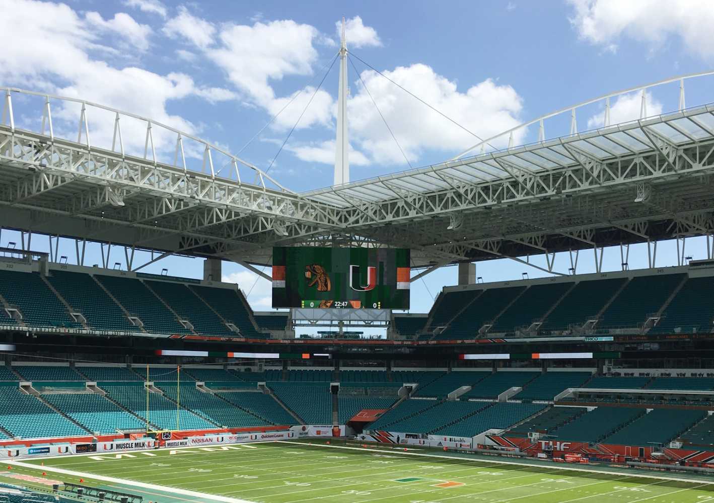 Hard Rock Stadium hosts University of Miami football and major entertainment events throughout the year