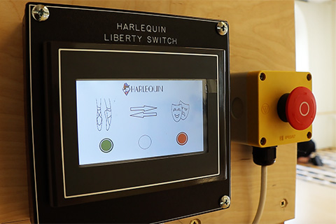 Operation of the Harlequin Liberty Switch floor system is via a hard-wired master control unit