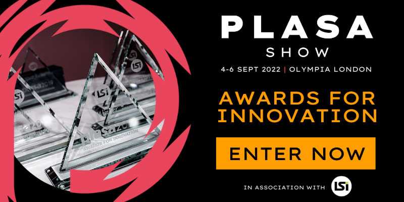 The winners will be revealed during a ceremony at the PLASA Show on the Monday, 5 September