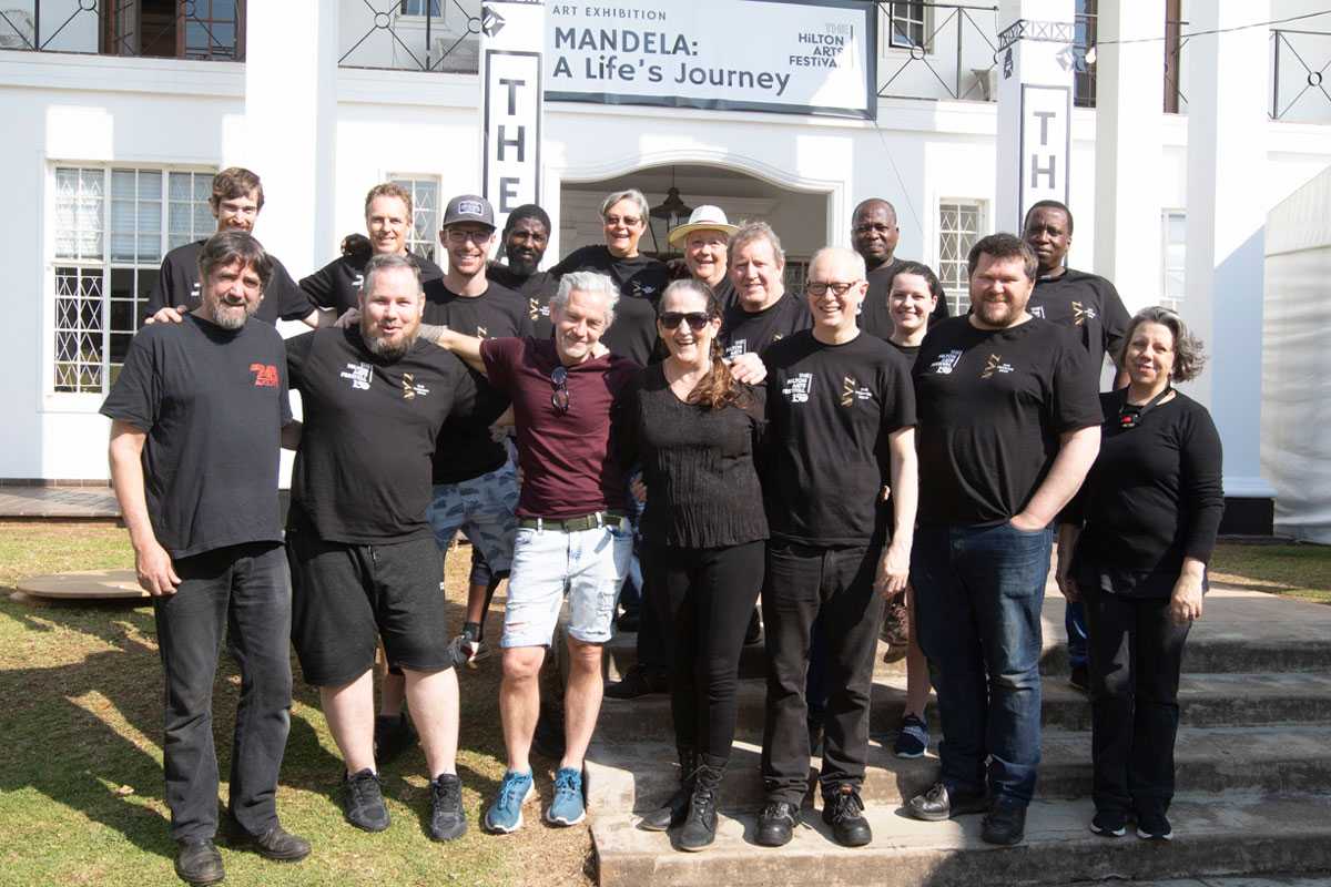 The festival technical team with Michael Taylor-Broderick (photo: Harry Lock)