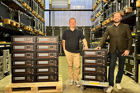 LiveTec's John Rousselet and Michael Burger with the GEN VI modules from LSC Control Systems.