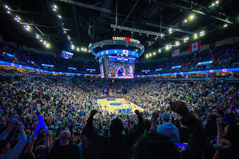 The 20,500-capacity arena is home to the NBA’s Timberwolves and WNBA’s Lynx