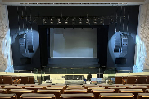The theatre features several performance spaces, including a 922-seat auditorium
