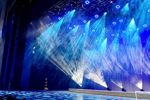 The extensive new lighting system was installed as part of a major sound and lighting upgrade