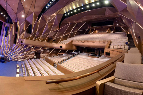 The larger of the two auditoriums can accommodate an audience of 900