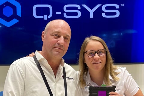 Emily Eicher, ecosystem product manager, Q-SYS and Maarten Donath, Visual Productions