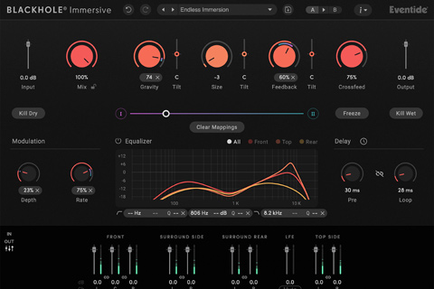 Blackhole Immersive expands the signature sound of the stereo version of Eventide’s reverb