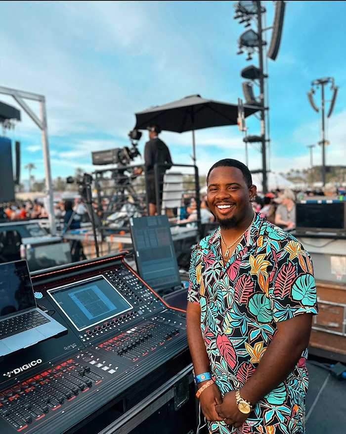 FOH engineer Ricky Ashford has been working with the singer for almost two years