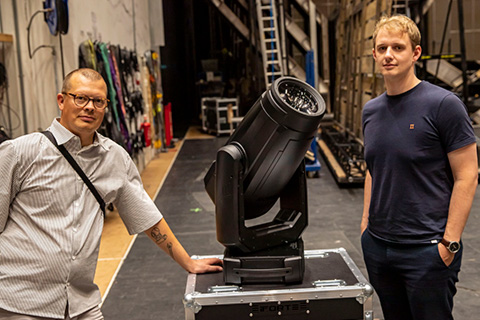 Royal Danish Opera’s chief LX Sune Schou (left) with Martin Braad from Light Partner (photo: Louise Stickland)