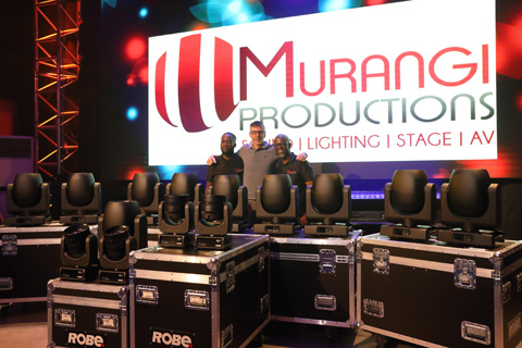 Murangi Productions’ Ntando Mvalo and Hendrick Nemalili with Duncan Riley from DWR Distribution
