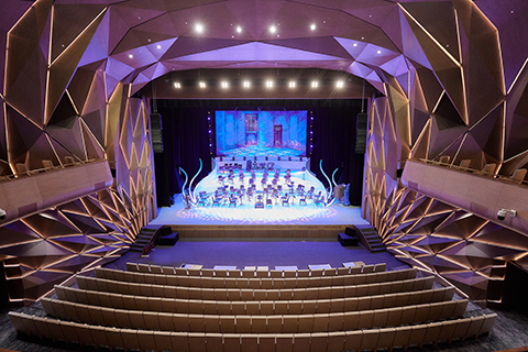 The large 900-seat hall in the new performing arts complex is a multi-purpose venue