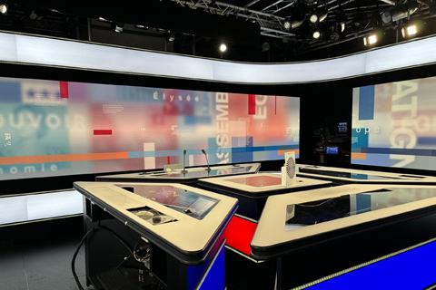 France 24 studios make the most of limited space