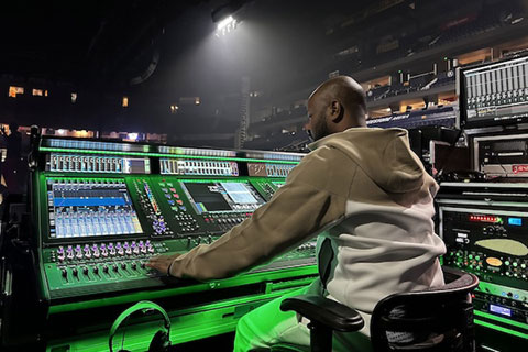 Demetrius Mooreis in his 14th year as Drake’s front-of-house engineer