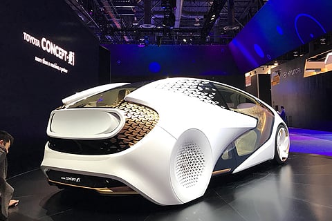 Toyota used the occasion to show its Concept-i car