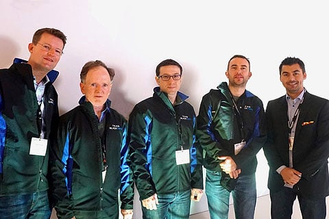 Roland de Groot, technical director Eurotek; Brendan Gorman, CTO, Eurotek; Noel McMahon, technical sales, Eurotek; Tony Lanigan, technical director, AVtek Solutions; Andrew Gordon, director of business development, CAST BlackTrax.