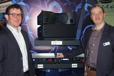 Martin Audio managing director Dom Harter, and R&D director Jason Baird, with the new Wavefront Precision  and iKON amplifier range