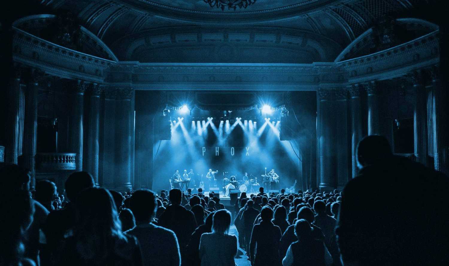 Intellasound’s Kara rig in action at the Al. Ringling Theatre in Baraboo, Wisconsin for the final show of Phox’s Goodbye, For Now tour