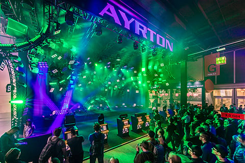 Ayrton’s light show at Prolight+Sound featured a display of 360 fixtures that included the new Merak, MagicBlade-FX and Arcaline3