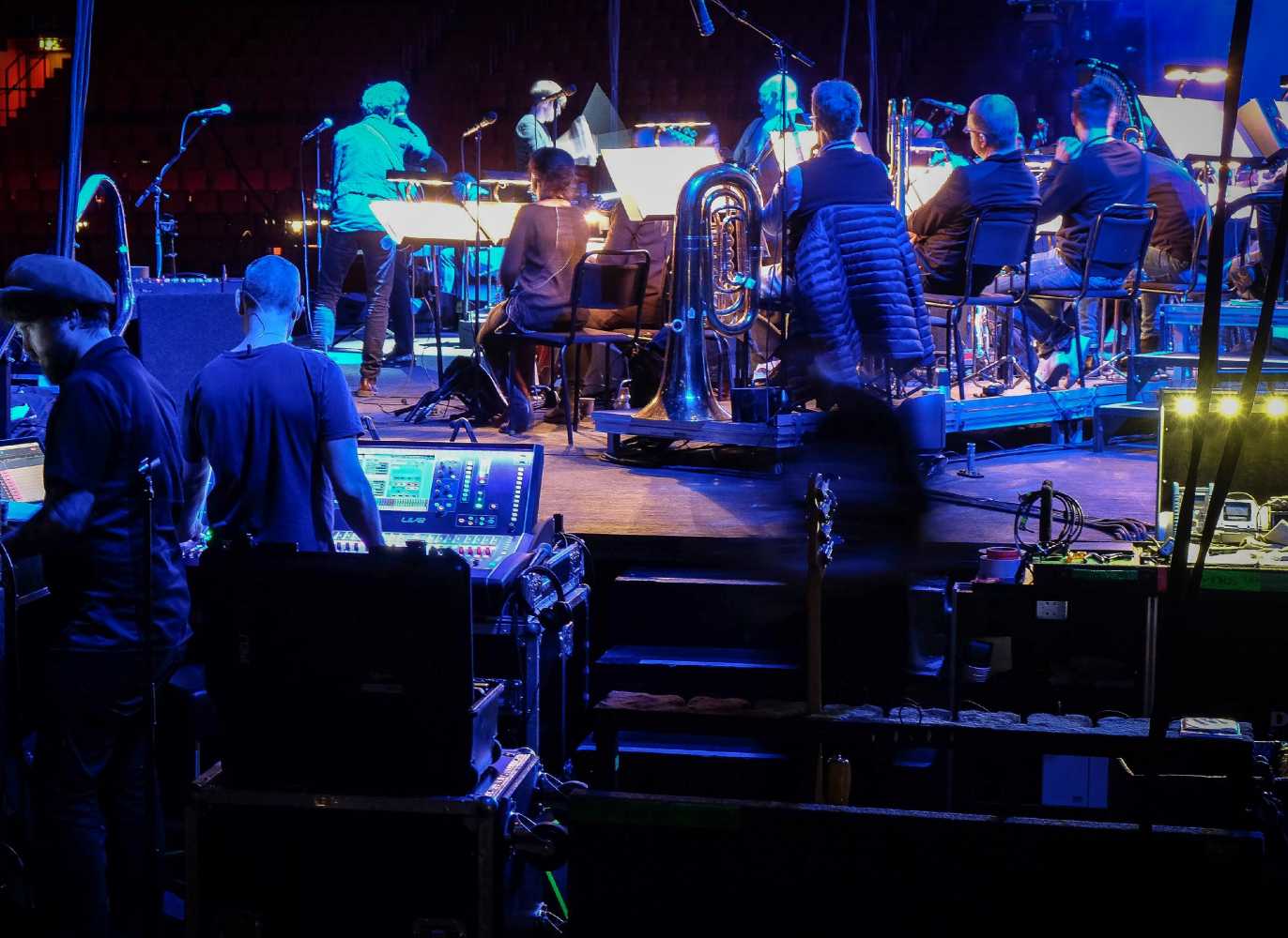 dLive at monitors during Weeping Willows’ gig at the Ericsson Globe Arena in Stockholm