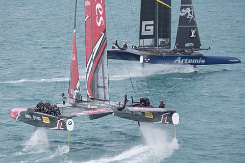 The America’s Cup takes on the Great Sound (photo: Gilles Martin-Raget)