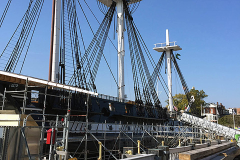 The ship is undergoing as three-year restoration programme