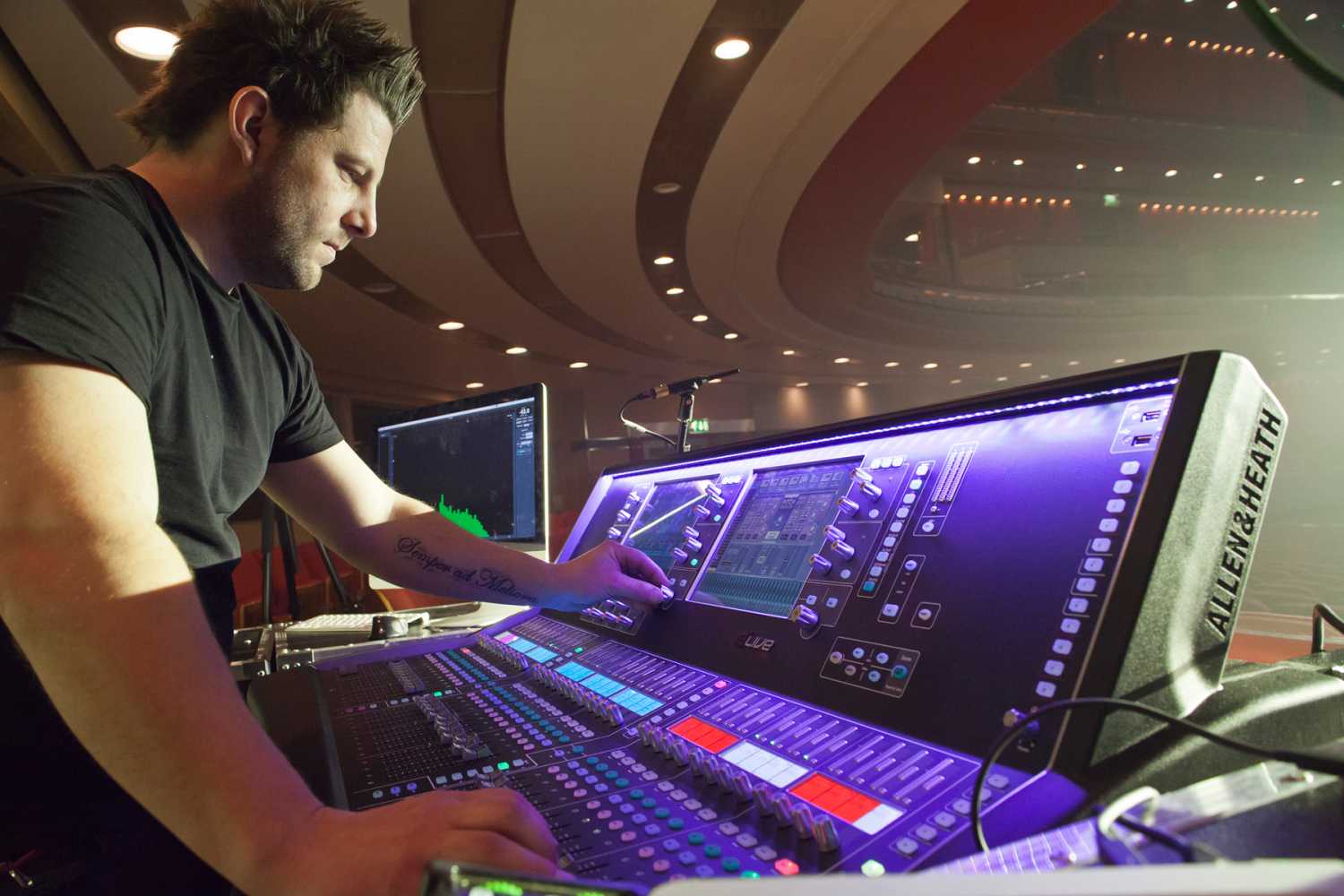 Production manager and FOH engineer Paul Joyce