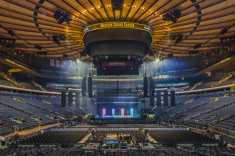 The 1975's Adamson E-Series & S-Series arrays at New York City's Madison Square Garden (photo: Arnold Brower Photography)