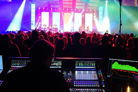 The show is driven by two DiGiCo SD7 mixing consoles