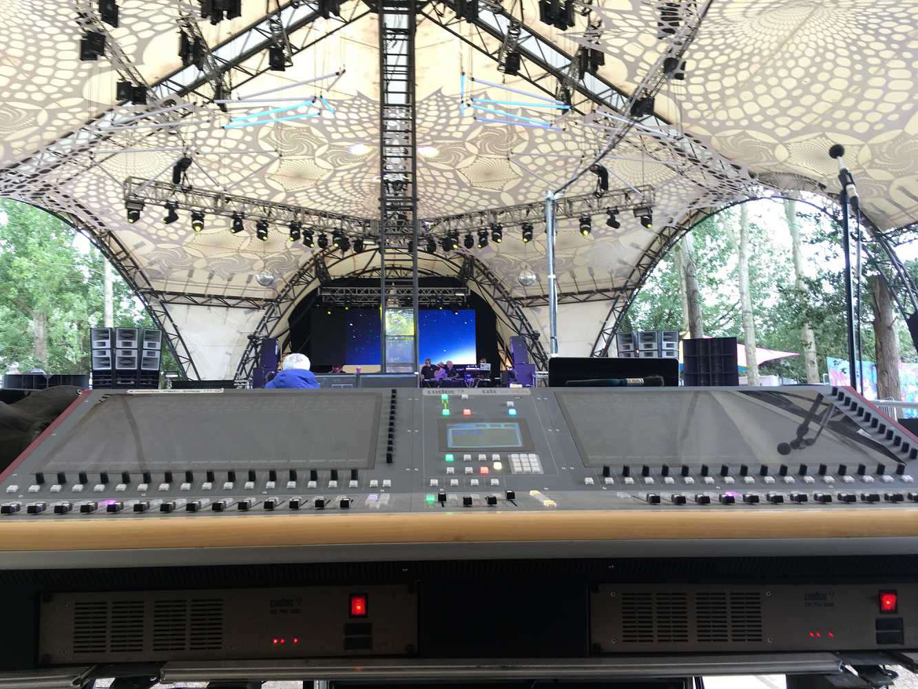 Sound-Services put in a Cadac CDC seven live sound console FOH