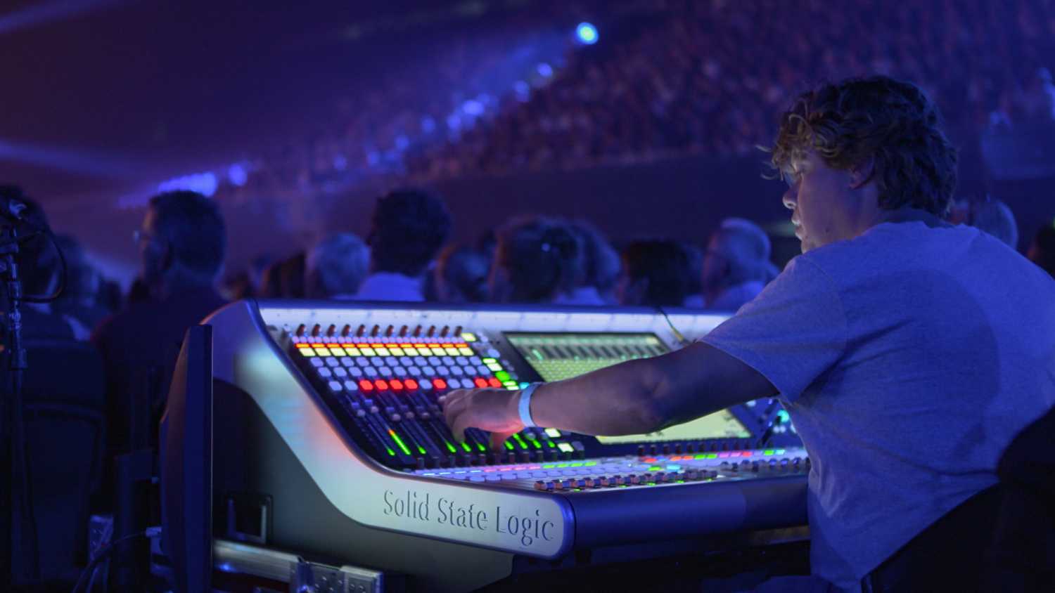 The SSL Live at front of house at the Amsterdam Ziggo Dome