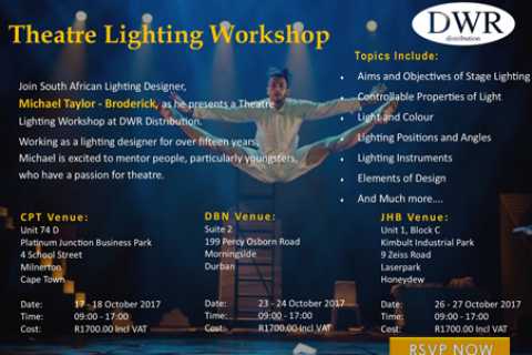 The course will cover a range of topics from the objectives of stage lighting to the elements of design