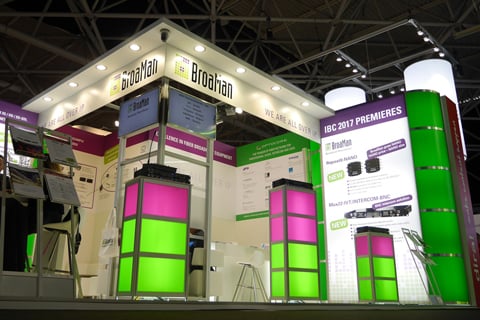 The BroaMan booth at IBC, Amsterdam