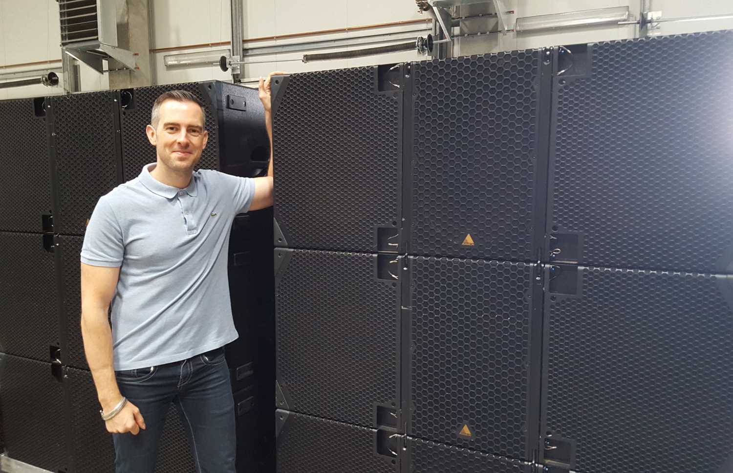 Sonos Libra’s Alfonso Martin with Adamson E219 subwoofers