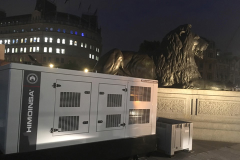 A Himoinsa machine in London’s Trafalgar Square