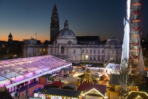 The rink is part of Winter Wonderland, Cardiff's premier seasonal attraction