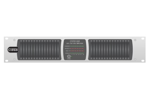 The new Cloud CV amplifiers utilise energy efficient switch-mode power supplies