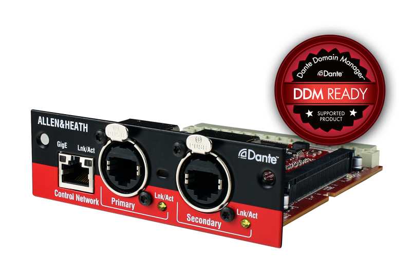 All new Allen & Heath M-Dante cards will be supplied DDM-ready