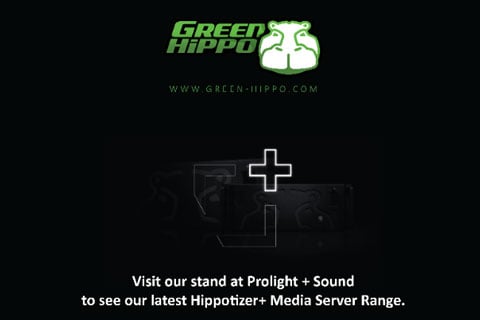 The Green Hippo stand will be fully equipped with the latest Hippotizer+ Media Servers