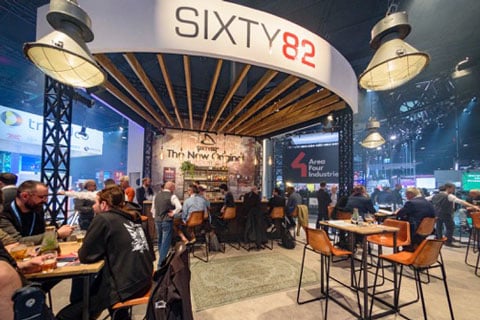 Sixty82’s stand was built using some of its own products to replicate a pub