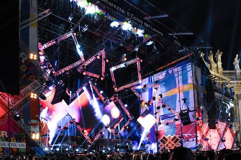 The day-long festival is staged in Piazza San Giovanni in Rome