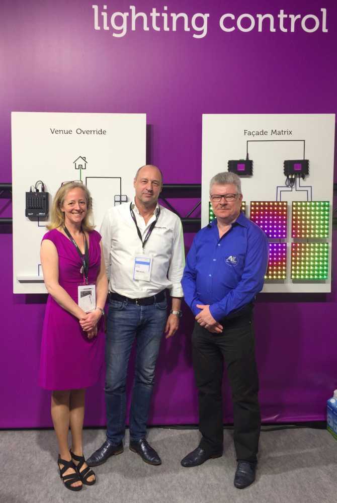 Visual Productions’ Zoë Castle & Maarten Donath with AVL’s Luc Buytaert