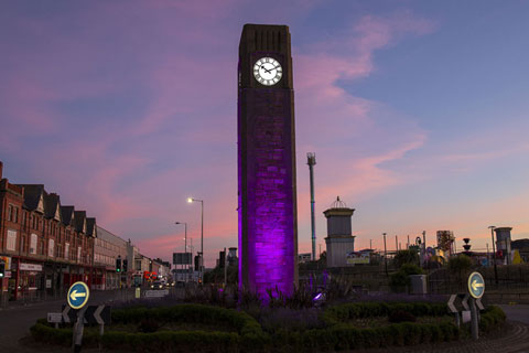 The fixtures light key landmarks in the seaside town (photo: Louise Stickland)