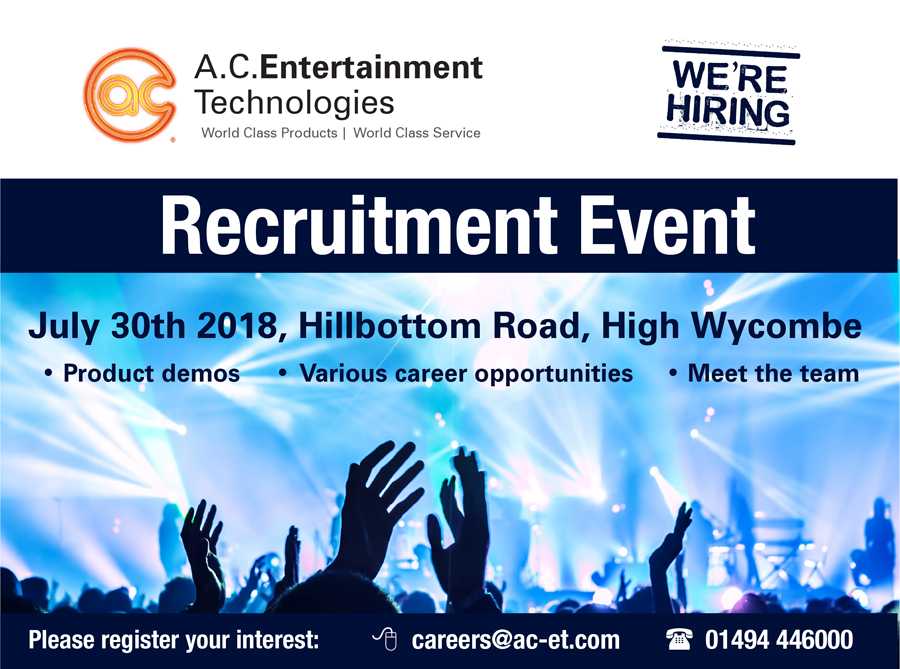 AC-ET is holding the recruitment event at its High Wycombe base