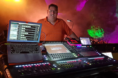 FOH engineer Yamil Martínez at his SD12