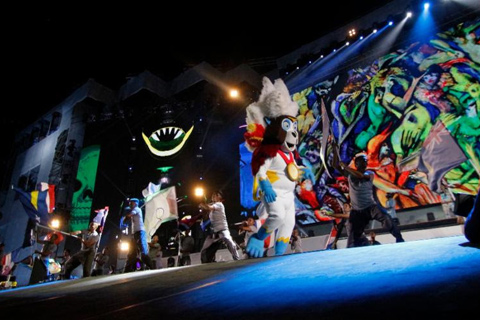 The event featured projection mapped visuals, powered by Avolites Ai RX8 servers