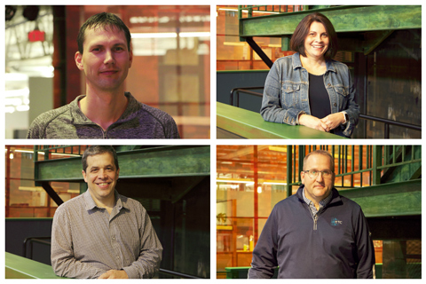 Clockwise from top: Jake Dunnum, Val Farace, Durrell Ramer and Bob Tollefson